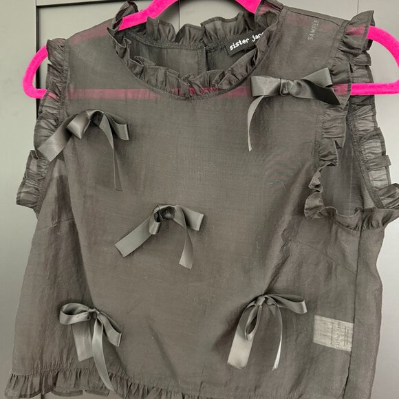 Sister Jane Sheer Bow Blouse - Picture 3 of 4